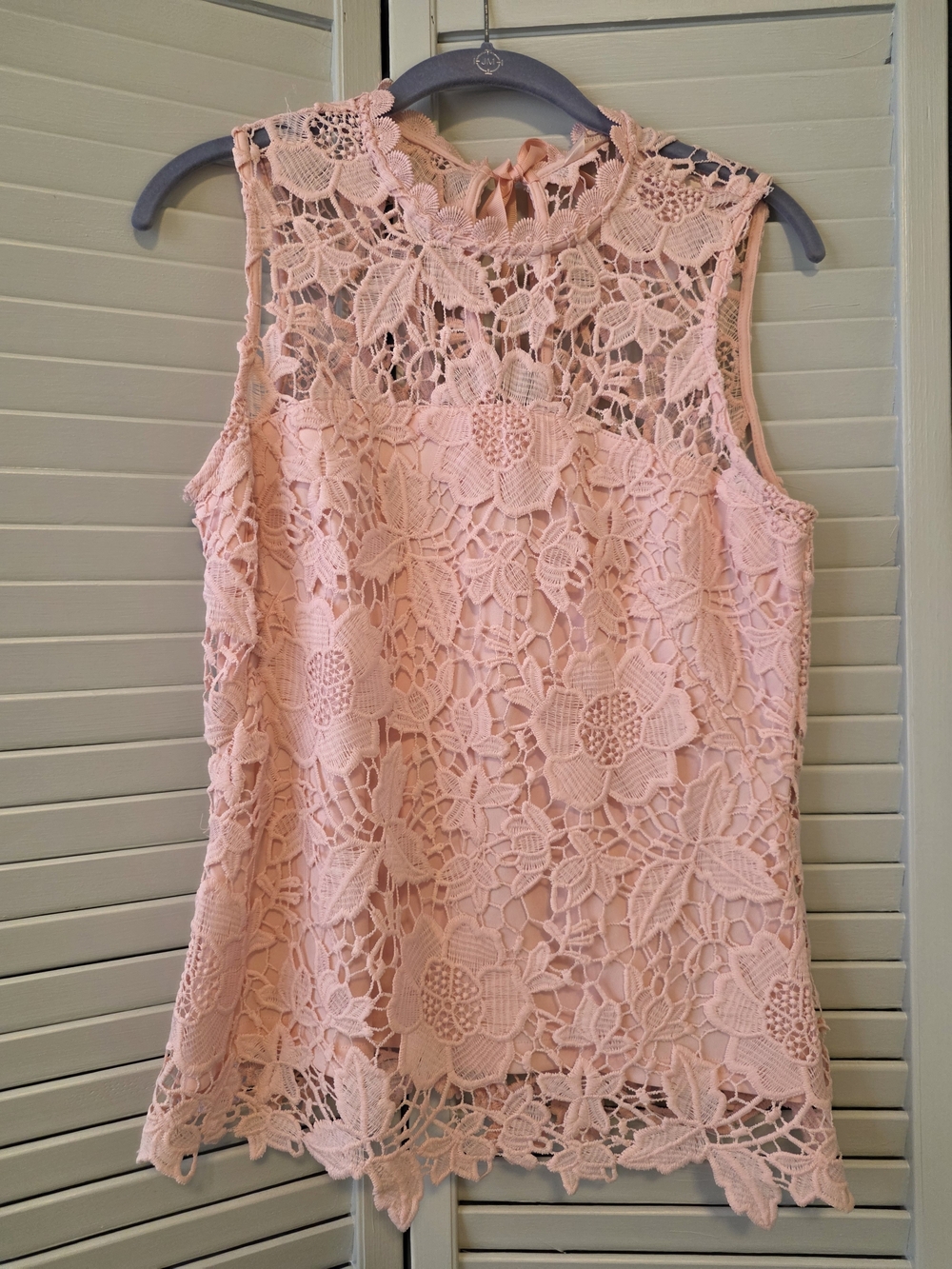 Nanette Lepore Lace Floral Sleeveless Top - Peach